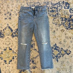 Madewell high rise slim crop boyfriend jeans